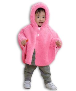 Βρεφική Κάπα Fleece με Κουκούλα - Ροζ (91126)