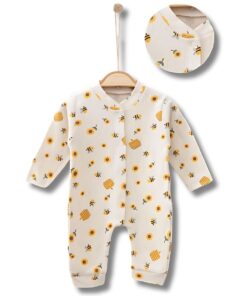 Βρεφικό Φορμάκι με Σχέδιο και Ανοιχτά Ποδαράκια - Μπεζ (90890)