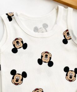 Βρεφικό Κορμάκι Αμάνικο με Ήρωα Κινουμένων Σχεδίων – Άσπρο (91174)