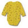Βρεφικό Κορμάκι Μακρυμάνικο με Σχέδιο Προβατάκια - Κίτρινο (90037)