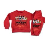 Βρεφικό Σετ Χοντρές Φόρμες Μπλουζίτσα και Παντελόνι με Ήρωα Κινουμένων Σχεδίων - Κεραμιδί (ΜΙΚ-90725)