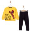 Βρεφικό Σετ Λεπτές Φόρμες, Μπλούζα και Παντελόνι με 3D Υπερήρωα Κινουμένων Σχεδίων - Κίτρινο (90400)