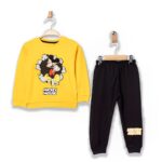 Βρεφικό Σετ Λεπτές Φόρμες, Μπλούζα και Παντελόνι με 3D Ήρωα Κινουμένων Σχεδίων - Κίτρινο (90381)