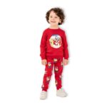Βρεφικό Σετ Λεπτές Φόρμες, Μπλούζα και Παντελόνι με Ήρωες Κινουμένων Σχεδίων - Κόκκινο (ΜΠΛΟΥ-90500)