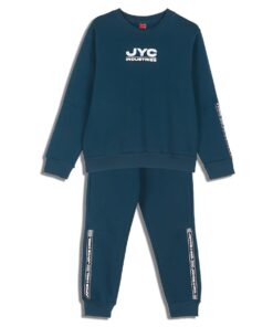 Joyce Παιδικό Σετ Χοντρές Φόρμες Φούτερ, Μπλούζα και Παντελόνι - Πετρόλ (92237)