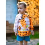 Σαλιάρα με Μανίκια και Σχέδιο Καμηλοπάρδαλη "Yes Stay High" Μεγάλη - Πορτοκαλί 1-3 Ετών (91983)