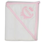 Βρεφική Μπουρνουζοπετσέτα "Princess" - Ροζ, 65×80εκ (92341)