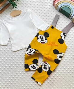 Βρεφική Σαλοπέτα και Μπλούζα με Σχέδιο Ήρωα Κινουμένων Σχεδίων – Μουσταρδί (ΜΙΚ-91528)