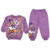 Βρεφικό Σετ Λεπτές Φόρμες, Μπλούζα και Παντελόνι με Ηρωίδα Κινουμένων Σχεδίων - Λιλά (ΝΤΑΙ-91859)