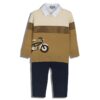 Joyce Επίσημο Βρεφικό Σετ με Πουλόβερ, Πουκάμισο και Καμπαρντινέ Παντελόνι - Μπεζ (93338)