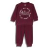 Joyce Παιδικό Σετ Χοντρές Φόρμες Φούτερ, Μπλούζα και Παντελόνι "NYC" - Μπορντό (93272)