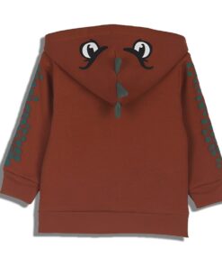 Joyce Παιδικό Χειμερινό Σετ Ζακέτα, Μπλούζα και Παντελόνι με Σχέδιο Δεινοσαυράκι - Κεραμιδί (93282)