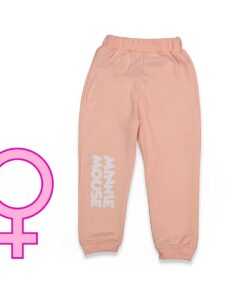 Παιδικό Παντελόνι Λεπτό με Ηρωίδα Κινουμένων Σχεδίων – Σομόν (ΜΙΝ-93033)