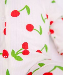Φορμάκι με Σχέδιο Κερασάκια με Κλειστά Ποδαράκια - Μπεζ (95213)