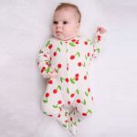 Φορμάκι με Σχέδιο Κερασάκια με Κλειστά Ποδαράκια - Μπεζ (95213)