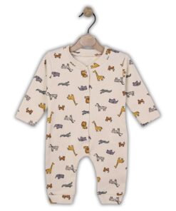 Φορμάκι Βρεφικό με Σχέδιο Ζωάκια της Ζούγκλας με Ανοιχτά Ποδαράκια - Μπεζ (96055)