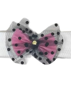 Κορδέλα για το Κεφαλάκι με σχέδιο Φιογκάκι και Τούλι - Πουά (94394)