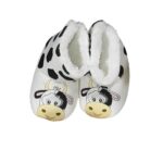 Παντοφλάκια - Μποτάκια Αγκαλιάς Fleece με Σχέδιο Αγελαδίτσα (95007)