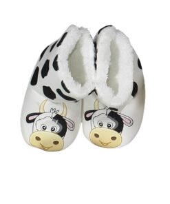 Παντοφλάκια - Μποτάκια Αγκαλιάς Fleece με Σχέδιο Αγελαδίτσα (95007)