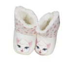 Παντοφλάκια - Μποτάκια Αγκαλιάς Fleece με Σχέδιο Γατούλα (95015)