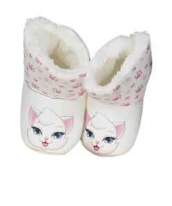 Παντοφλάκια - Μποτάκια Αγκαλιάς Fleece με Σχέδιο Γατούλα (95015)