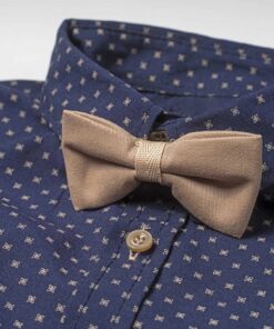 Παιδικό Σετ Πουκάμισο με Παντελόνι Καμπαρντινέ και Αποσπώμενο Παπιγιόν με Ζώνη – Σκούρο Μπλε (96555)