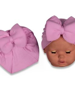 Τουρμπάνι για το Κεφαλάκι με Σχέδιο Φιογκάκι Ροζ -  0-2 Ετών (97560)