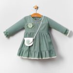 Βρεφικό Φόρεμα με Καρφίτσα και Τσαντούλα - Βεραμάν (96735)