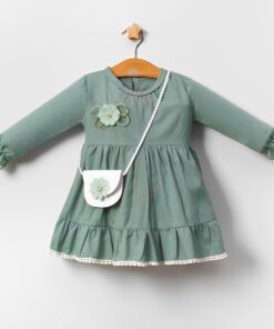Βρεφικό Φόρεμα με Καρφίτσα και Τσαντούλα - Βεραμάν (96735)
