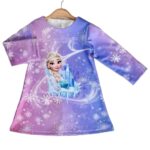 Βρεφικό Φόρεμα με Σχέδιο Πριγκίπισσα Κινουμένων Σχεδίων - Μωβ (97830)