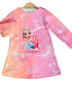 Βρεφικό Φόρεμα με Σχέδιο Πριγκίπισσα Κινουμένων Σχεδίων - Ροζ (97811)