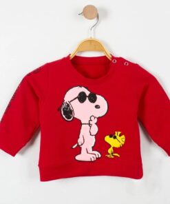 Βρεφικό Σετ Λεπτές Φόρμες, Μπλούζα και Παντελόνι με Ήρωες Κινουμένων Σχεδίων – Κόκκινο (ΣΝΟΥ-96701)