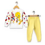 Βρεφικό Σετ Χοντρές Φόρμες Φούτερ, Μπλούζα και Παντελόνι με Ήρωες Κινουμένων Σχεδίων - Κίτρινο (ΤΟΥ-96284)