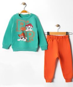 Βρεφικό Σετ Χοντρές Φόρμες Φούτερ, Μπλούζα και Παντελόνι με Ήρωες Κινουμένων Σχεδίων - Βεραμάν (ΠΑΤΡ-96177)