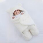 Βρεφικός Υπνόσακος - Ποδόσακος Fleece με Κουκούλα και Κλειστά Ποδαράκια, 0-6 Μηνών - Άσπρο (97441)
