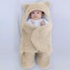 Βρεφικός Υπνόσακος - Ποδόσακος Fleece με Κουκούλα και Κλειστά Ποδαράκια, 0-6 Μηνών - Μπεζ (97405)