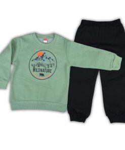 Joyce Χοντρές Φόρμες Φούτερ, Μπλουζα και Παντελονι “Wild Nature” Πράσινο (100525)