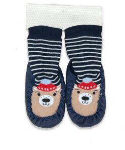 Καλτσοπάπουτσα με Σχέδιο Αρκουδάκι - Σκούρο Μπλε (99339)