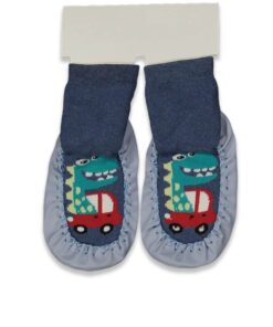 Καλτσοπάπουτσα με Σχέδιο Δεινοσαυράκι - Μπλε (99317)