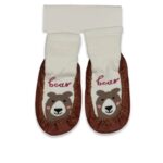 Καλτσοπάπουτσα με Σχέδιο Ζωάκι - Καφέ (99311)