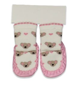 Καλτσοπάπουτσα με Σχέδιο Ζωάκι - Ροζ (99360)