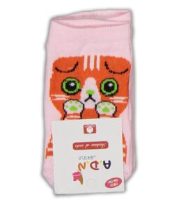 Καλτσούλες Παιδικές Σοσόνια με Σχέδιο Γατάκι - Ροζ (100710)