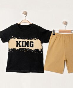 Παιδικό Σετ Μπλούζα και Σορτσάκι "King" - Μουσταρδί (99505)