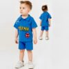 Βρεφικό Σετ Κοντομάνικη Μπλουζίτσα και Σορτσάκι με Σχέδιο Υπερήρωα - Μπλε (ΣΠΑΙ-99559)