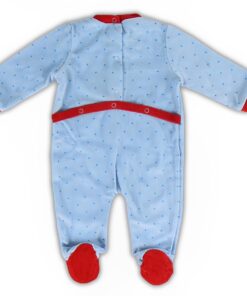 DC Βρεφικό Φορμάκι Βελουτέ με Σχέδιο Υπερήρωες - Γαλάζιο (100914)