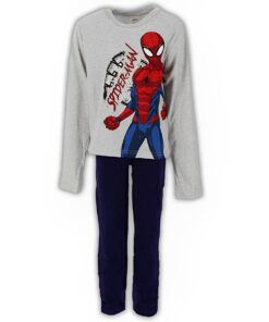 Marvel Σετ Πιτζάμες Λεπτές Μπλούζα και Παντελόνι με Σχέδιο Spiderman - Γκρι (101296)
