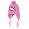 Παιδικό Σκουφάκι Χειμερινό Πλεκτό με Φούντα και Πλεξούδες "Hello Kitty" - Ροζ (101092)