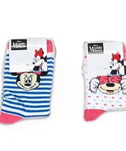 Disney Δύο (2) Ζευγάρια Καλτσούλες Παιδικές με Σχέδιο Μίννι Μάους - (102898)