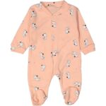 Φορμάκι Βρεφικό με Σχέδιο Κουταβάκια Δαλματίας και Κλειστά Ποδαράκια - Σομόν (81295)