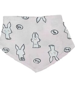 Βρεφική Σαλιάρα - Μπαντάνα με Σχέδιο Λαγουδάκια - Σομόν (103449)